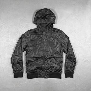 Neil Barrett Hooded Black Windbreaker Jacket Men's It 46, XS-S